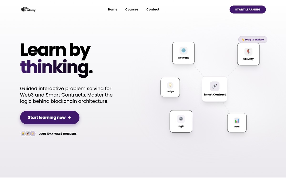 Homepage of LB Academy
