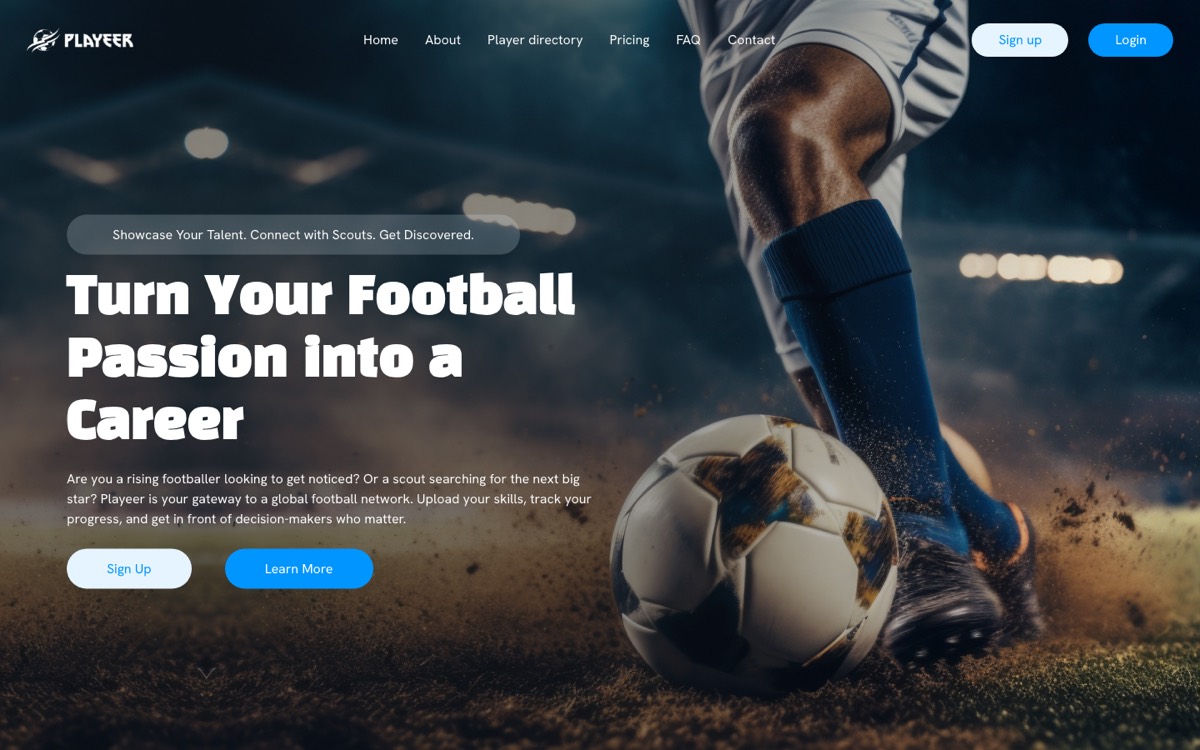 Homepage of Playeer